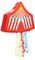 Pull String Circus Pinata - Carnival Theme Party Decorations for Birthday (Small, 16.5 x 3.0 x 13.1 in)